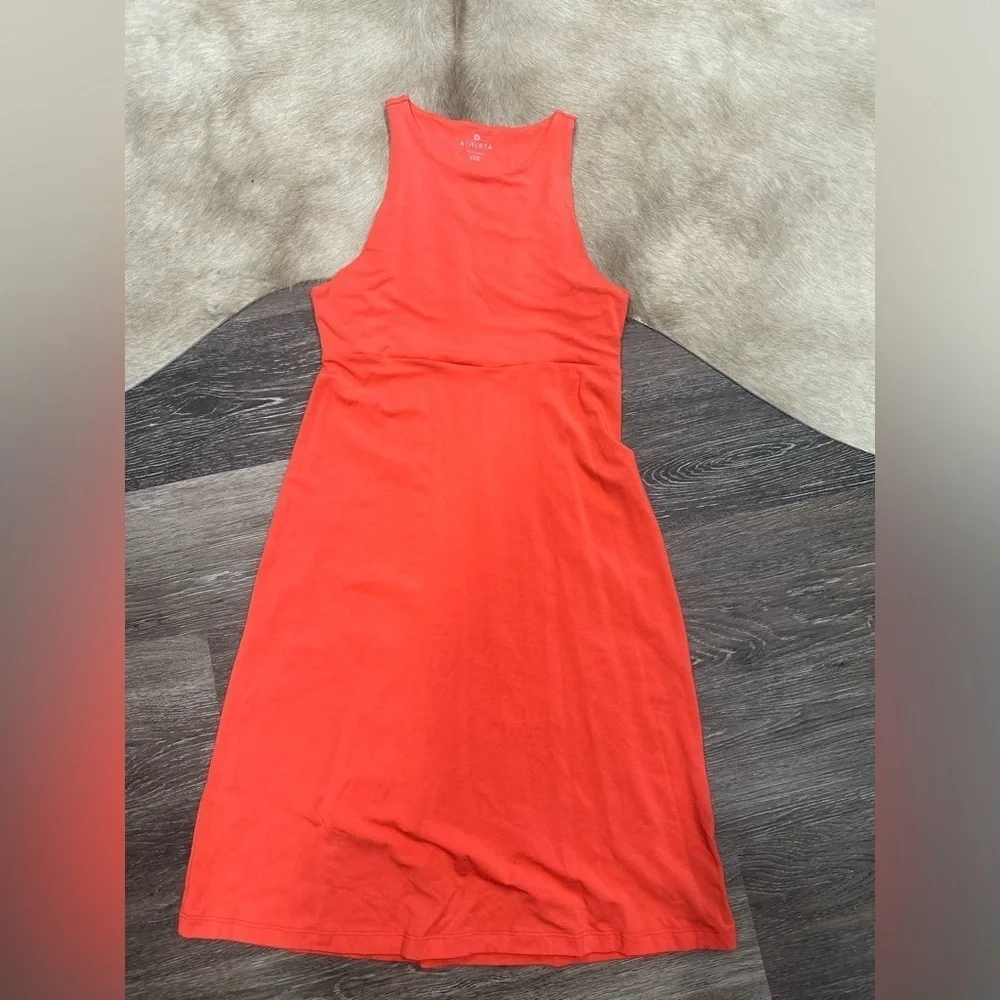 Athleta Women’s XXS Santorini Orange/Res Dress Sleeveless Stretch Tennis